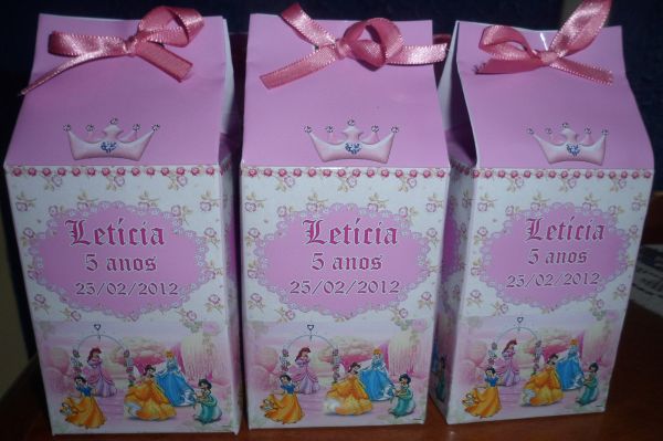 Caixa leite para guloseimas Princesas