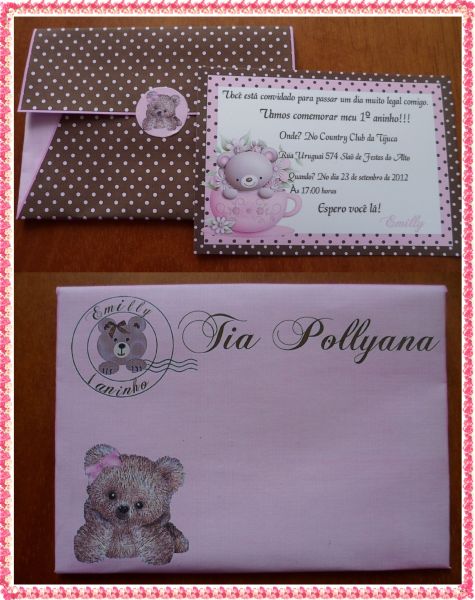 Convite com envelope personalizado 10x7